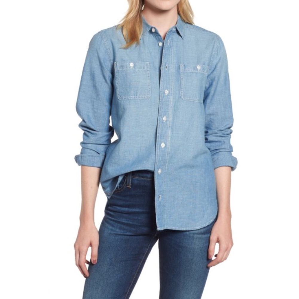 #T30 JCREW CHAMBRAY BUTTON DOWN